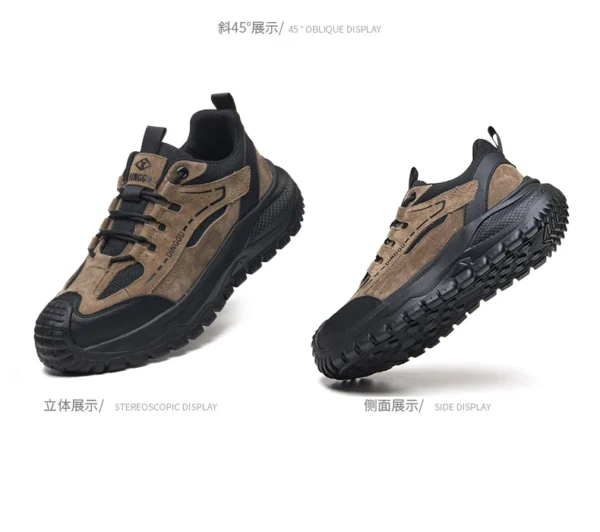 Chaussures de sécurité pour hommes avec embout en acier – Protection anti-écrasement et anti-perforation.