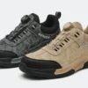 Chaussures de sécurité pour hommes avec embout en acier, semelles anti-écrasement, anti-perforation et antidérapantes ; chaussures de travail industrielles tendance à fermeture par bouton.