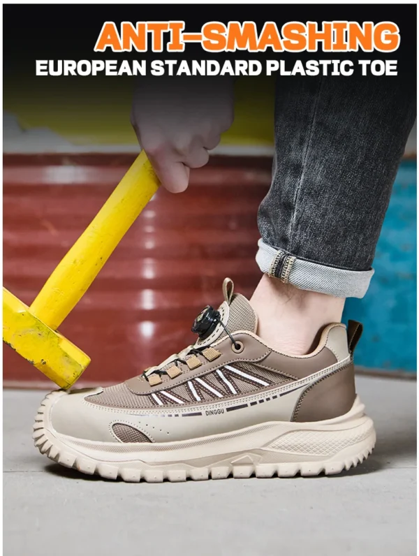 Chaussures de sécurité pour hommes avec embout en acier – Protection anti-écrasement et anti-perforation.