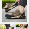 Chaussures de sécurité pour hommes, anti-écrasement et anti-perforation, légères et respirantes.