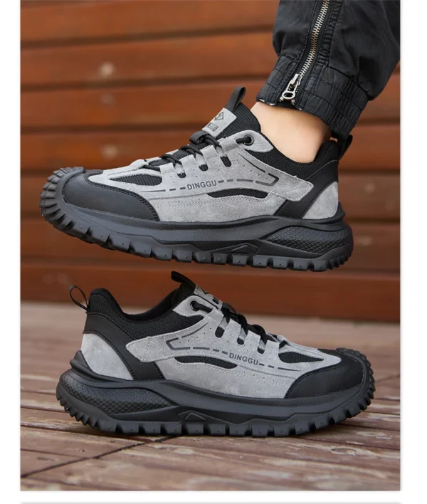 Chaussures de sécurité pour hommes avec embout en acier – Protection anti-écrasement et anti-perforation.