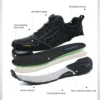 Chaussures de sécurité pour hommes – Style tendance, embout en acier anti-écrasement, semelle en Kevlar – Bottes de travail pour extérieur et atelier industriel – Fermeture à bouton