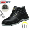 Chaussures de sécurité pour hommes : anti-écrasement, anti-perforation, anti-odeur, robustes et résistantes à l'usure (idéales pour les chantiers).