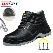 Chaussures de sécurité pour hommes : anti-écrasement, anti-perforation, anti-odeur, robustes et résistantes à l'usure (idéales pour les chantiers).