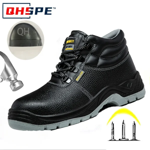 Chaussures de sécurité pour hommes : anti-écrasement, anti-perforation, anti-odeur, robustes et résistantes à l'usure (idéales pour les chantiers).
