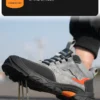 Chaussures de sécurité pour hommes, légères et confortables avec embout de protection en plastique, style tendance, anti-perforation et ultra-résistantes.