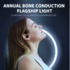 Écouteurs à conduction osseuse réelle B8 – Casque sans fil Bluetooth 5.3 pour le sport avec contour d'oreille et étanchéité IPX5 (idéal pour la course et la conduite)