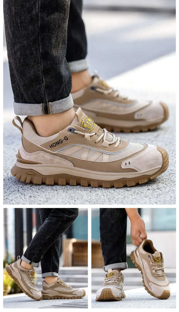 Chaussures de sécurité isolantes pour hommes avec embout en plastique, baskets de travail antidérapantes, chaussures de protection et bottes de travail anti-perforation.