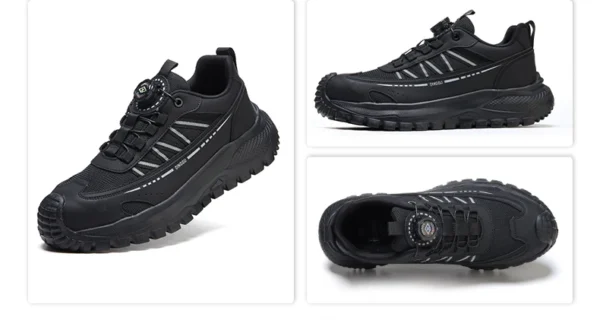 Chaussures de sécurité pour hommes avec embout en acier – Protection anti-écrasement et anti-perforation.