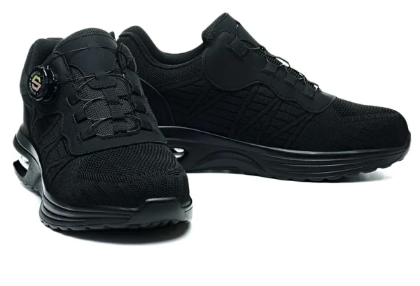 Chaussures de sécurité pour hommes avec fermeture rotative – Légères, anti-chocs et anti-perforation – Style sportif pour les professionnels en extérieur