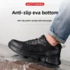 Chaussures de sécurité anti-perforation pour hommes, chaussures de travail d'été respirantes en maille, embout en plastique.