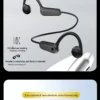 Écouteurs à conduction osseuse réelle B8 – Casque sans fil Bluetooth 5.3 pour le sport avec contour d'oreille et étanchéité IPX5 (idéal pour la course et la conduite)