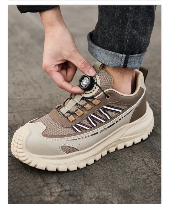 Chaussures de sécurité pour hommes avec embout en acier – Protection anti-écrasement et anti-perforation.