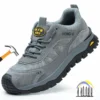 Chaussures de sécurité isolantes pour hommes avec embout en plastique, baskets de travail antidérapantes, chaussures de protection et bottes de travail anti-perforation.
