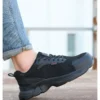Chaussures de sécurité anti-perforation pour hommes, chaussures de travail d'été respirantes en maille, embout en plastique.