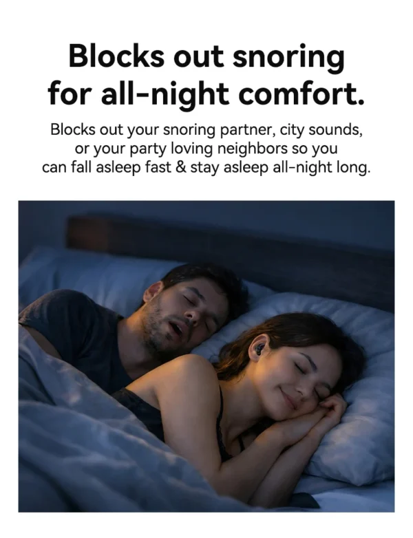 Écouteurs Bluetooth HTC NE76, mini-écouteurs invisibles avec traducteur IA pour le sommeil, écouteurs sans fil souples – Orange.