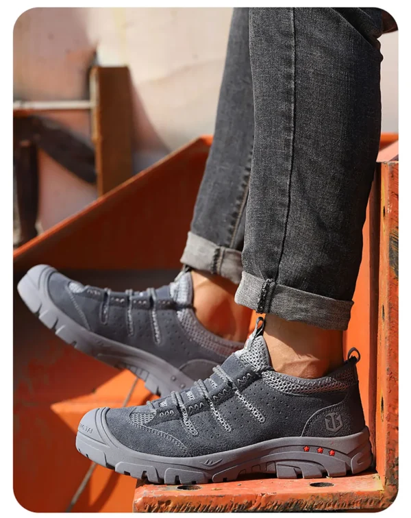 Les chaussures de sécurité pour hommes, légères, souples, confortables, respirantes et antidérapantes.