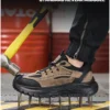 Chaussures de sécurité pour hommes avec embout en acier – Protection anti-écrasement et anti-perforation.
