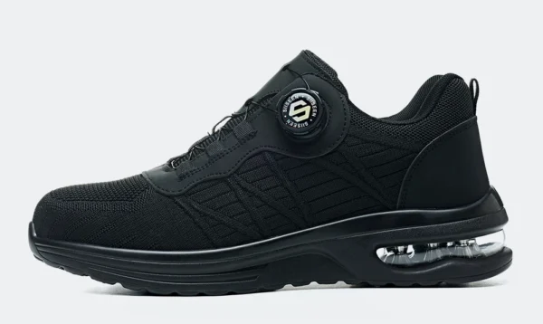 Chaussures de sécurité pour hommes avec fermeture rotative – Légères, anti-chocs et anti-perforation – Style sportif pour les professionnels en extérieur