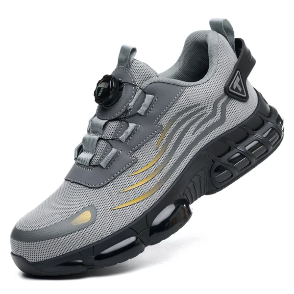 Chaussures de sécurité pour hommes à système de serrage rotatif, chaussures de travail, bottes de sécurité anti-perforation, bottes tactiques.