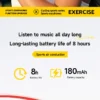 Nouveau casque sans fil Lenovo à conduction osseuse pour la natation et le sport – Bluetooth 5.4, étanche IPX8, avec microphone, idéal pour l'entraînement et le fitness.