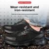 Chaussures de sécurité anti-perforation pour hommes, chaussures de travail d'été respirantes en maille, embout en plastique.