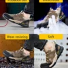 Chaussures de sécurité pour hommes, anti-écrasement et anti-perforation, légères et respirantes.