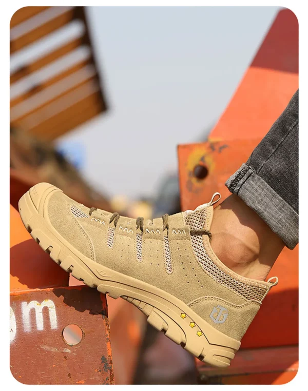 Les chaussures de sécurité pour hommes, légères, souples, confortables, respirantes et antidérapantes.