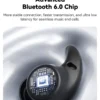 Écouteurs Bluetooth HTC NE76, mini-écouteurs invisibles avec traducteur IA pour le sommeil, écouteurs sans fil souples – Orange.