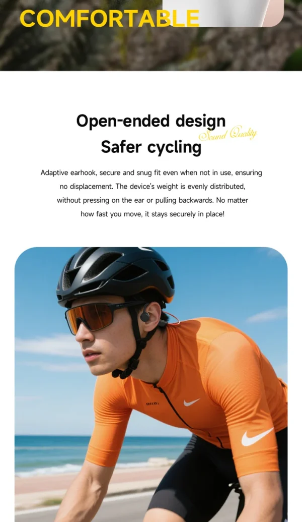 Nouveau casque sans fil Lenovo à conduction osseuse pour la natation et le sport – Bluetooth 5.4, étanche IPX8, avec microphone, idéal pour l'entraînement et le fitness.