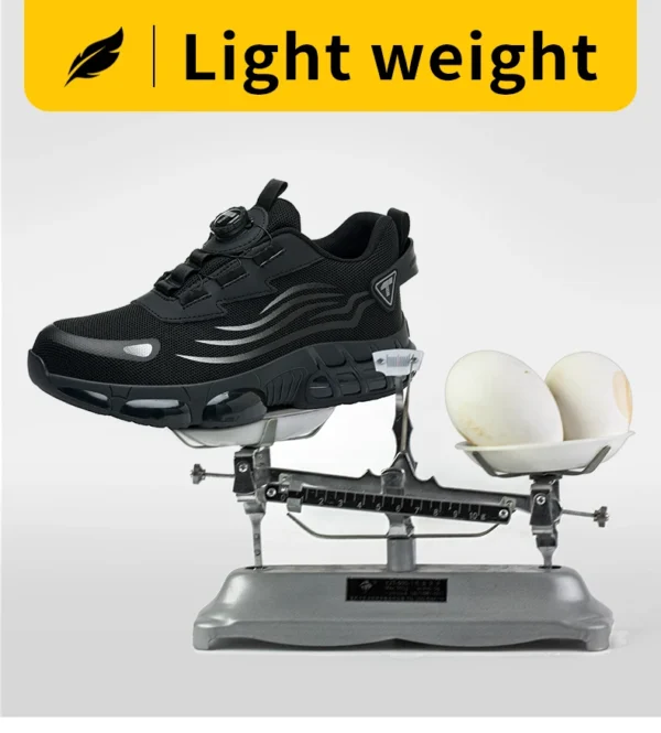 Chaussures de sécurité pour hommes à système de serrage rotatif, chaussures de travail, bottes de sécurité anti-perforation, bottes tactiques.