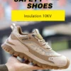 Chaussures de sécurité isolantes pour hommes avec embout en plastique, baskets de travail antidérapantes, chaussures de protection et bottes de travail anti-perforation.