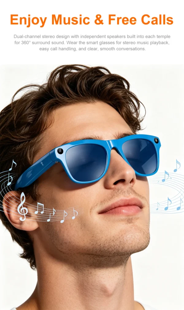 Lunettes de caméra Xiaomi 8K pour la prise de vue vidéo, traduction IA précise, appels Bluetooth, lecteur de musique, pour femmes et hommes, 8MP, lunettes de traduction