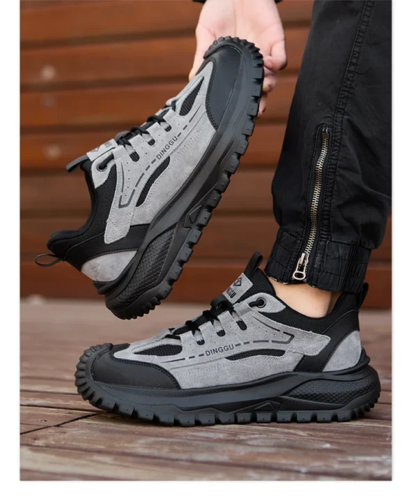 Chaussures de sécurité pour hommes avec embout en acier – Protection anti-écrasement et anti-perforation.