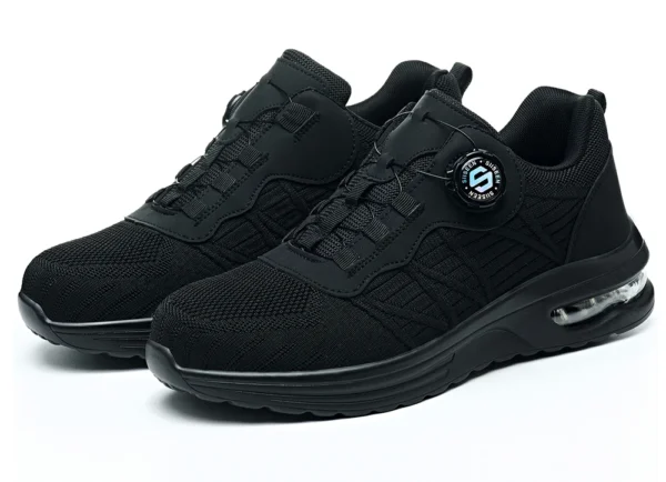 Chaussures de sécurité pour hommes avec fermeture rotative – Légères, anti-chocs et anti-perforation – Style sportif pour les professionnels en extérieur