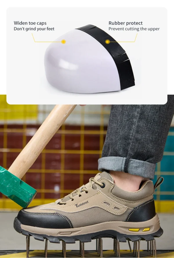 Chaussures de sécurité, pour hommes, anti-écrasement, anti-perforation et  isolantes.