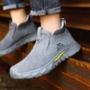 Chaussures de sécurité pour soudeurs (hommes) – Protection de travail anti-écrasement et anti-perforation, avec embout en acier.