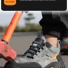 Chaussures de sécurité pour hommes, légères et confortables avec embout de protection en plastique, style tendance, anti-perforation et ultra-résistantes.