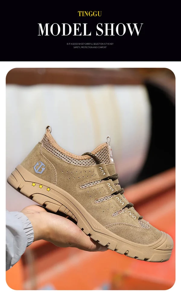Les chaussures de sécurité pour hommes, légères, souples, confortables, respirantes et antidérapantes.