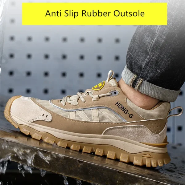 Chaussures de sécurité isolantes pour hommes avec embout en plastique, baskets de travail antidérapantes, chaussures de protection et bottes de travail anti-perforation.