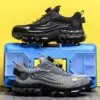 Chaussures de sécurité pour hommes avec système de serrage rotatif – Style sportif, anti-écrasement et anti-perforation