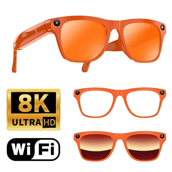 Lunettes de caméra Xiaomi 8K pour la prise de vue vidéo, traduction IA précise, appels Bluetooth, lecteur de musique, pour femmes et hommes, 8MP, lunettes de traduction