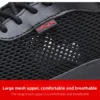 Chaussures de sécurité anti-perforation pour hommes, chaussures de travail d'été respirantes en maille, embout en plastique.