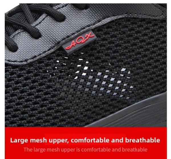Chaussures de sécurité anti-perforation pour hommes, chaussures de travail d'été respirantes en maille, embout en plastique.