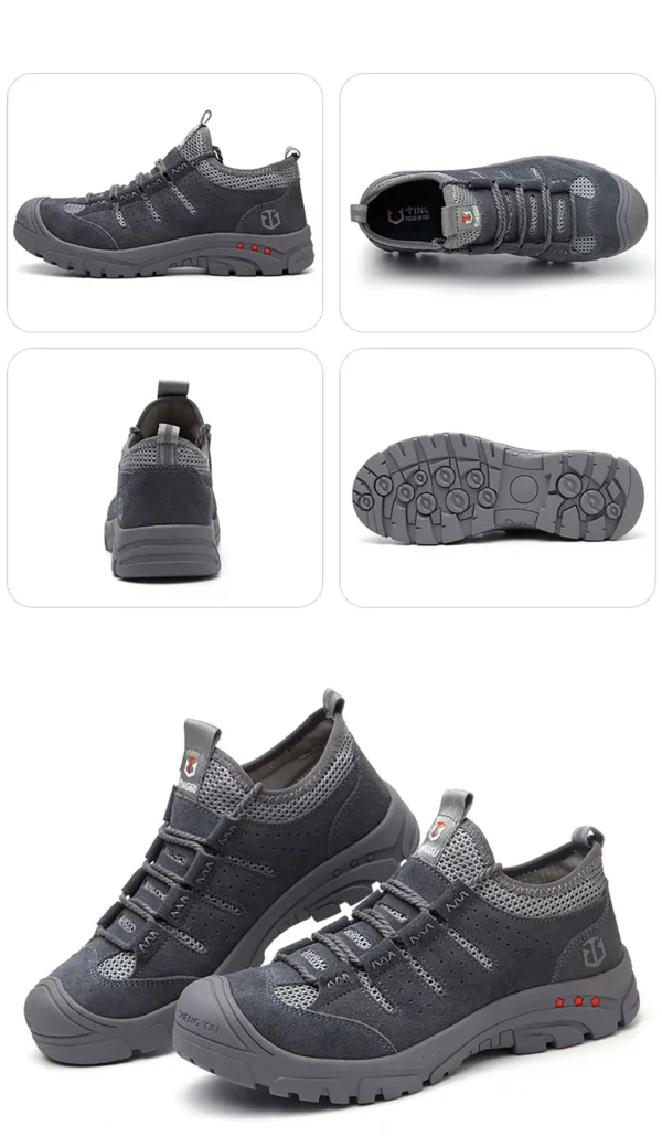 Les chaussures de sécurité pour hommes, légères, souples, confortables, respirantes et antidérapantes.