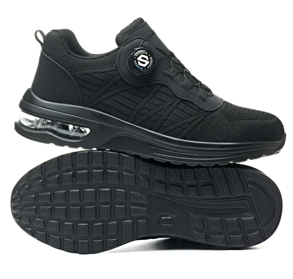 Chaussures de sécurité pour hommes avec fermeture rotative – Légères, anti-chocs et anti-perforation – Style sportif pour les professionnels en extérieur