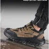Chaussures de sécurité pour hommes avec embout en acier – Protection anti-écrasement et anti-perforation.