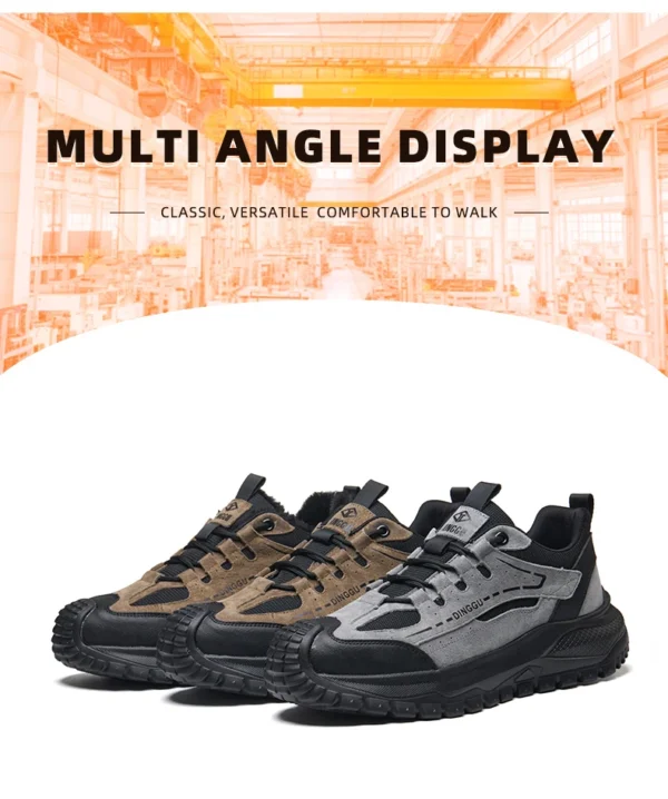 Chaussures de sécurité pour hommes avec embout en acier – Protection anti-écrasement et anti-perforation.
