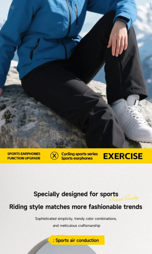 Nouveau casque sans fil Lenovo à conduction osseuse pour la natation et le sport – Bluetooth 5.4, étanche IPX8, avec microphone, idéal pour l'entraînement et le fitness.