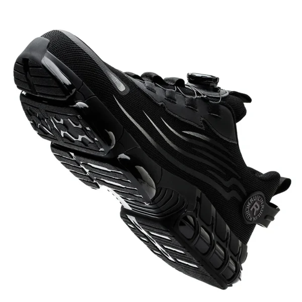 Chaussures de sécurité pour hommes avec système de serrage rotatif – Style sportif, anti-écrasement et anti-perforation